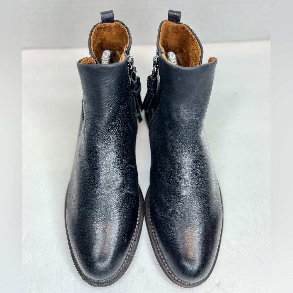 Franco Sarto Womens Hyla Black Leather Ankle Boots Size 8 Superb! Barely Worn..! - Picture 3 of 13